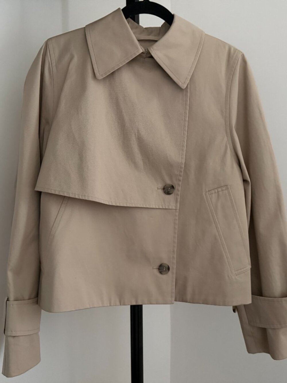 NWOT & Other Stories Short Trench Coat Jacket Size Small - Picture 9 of 11
